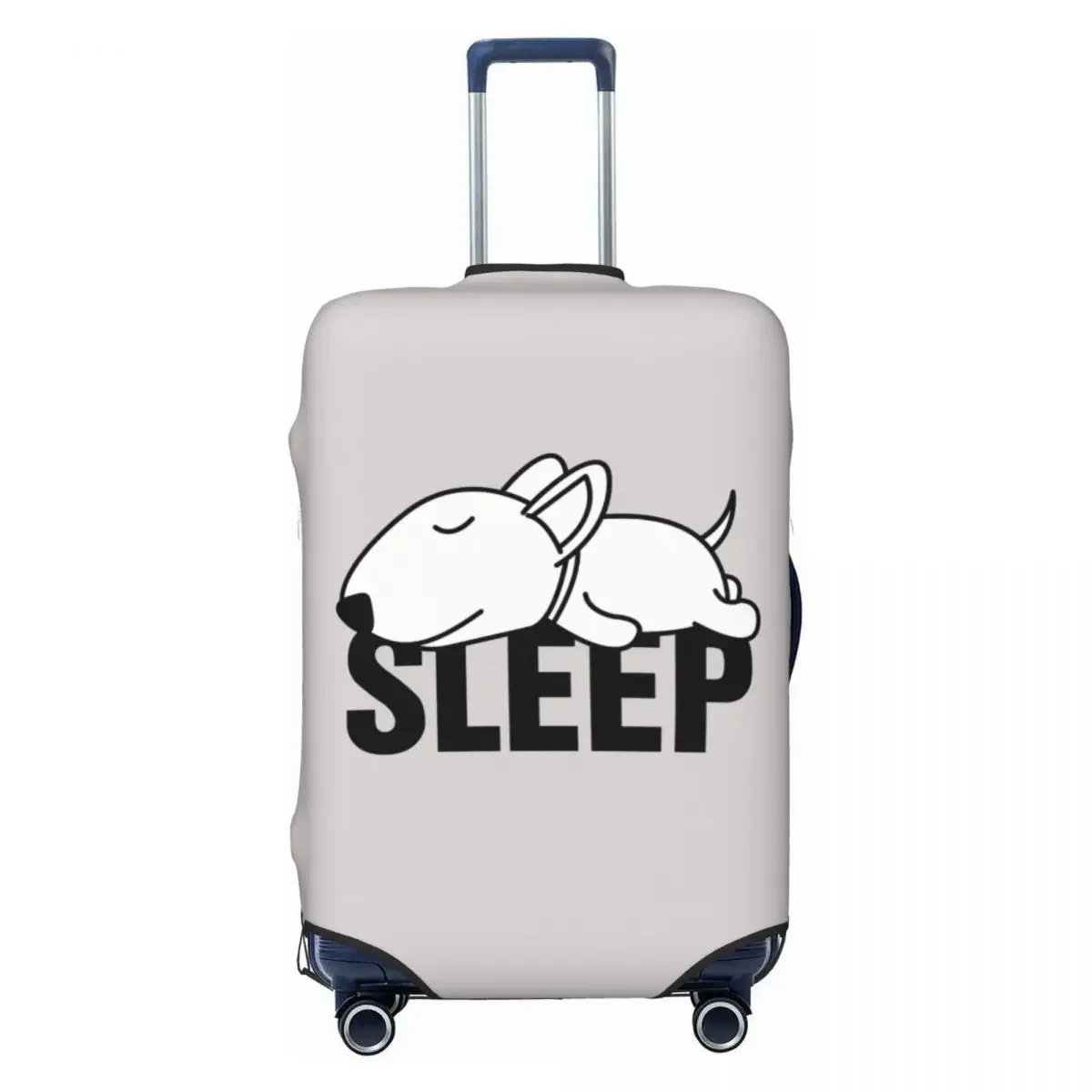 Custom Sleeping Bull Terrier Dog Luggage Cover Fashion Cartoon Animal Suitcase Protector Covers Suit For 18-32 inch