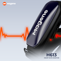 Magene H613 Heart Rate Monitor Split Chest Strap 3-channel Bluetooth Rechargeable Heart Rate Sensor Health App Compatible Zwift