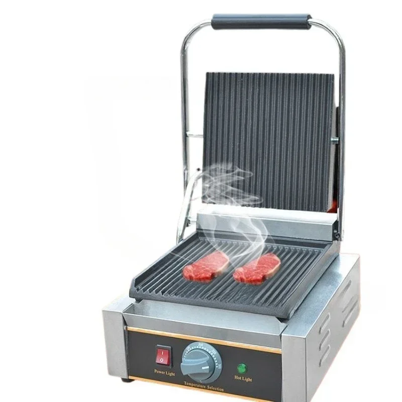 Commercial pressing plate grilling furnace Electric heating Double-sided frying steak, barbecue and squid machine Electric