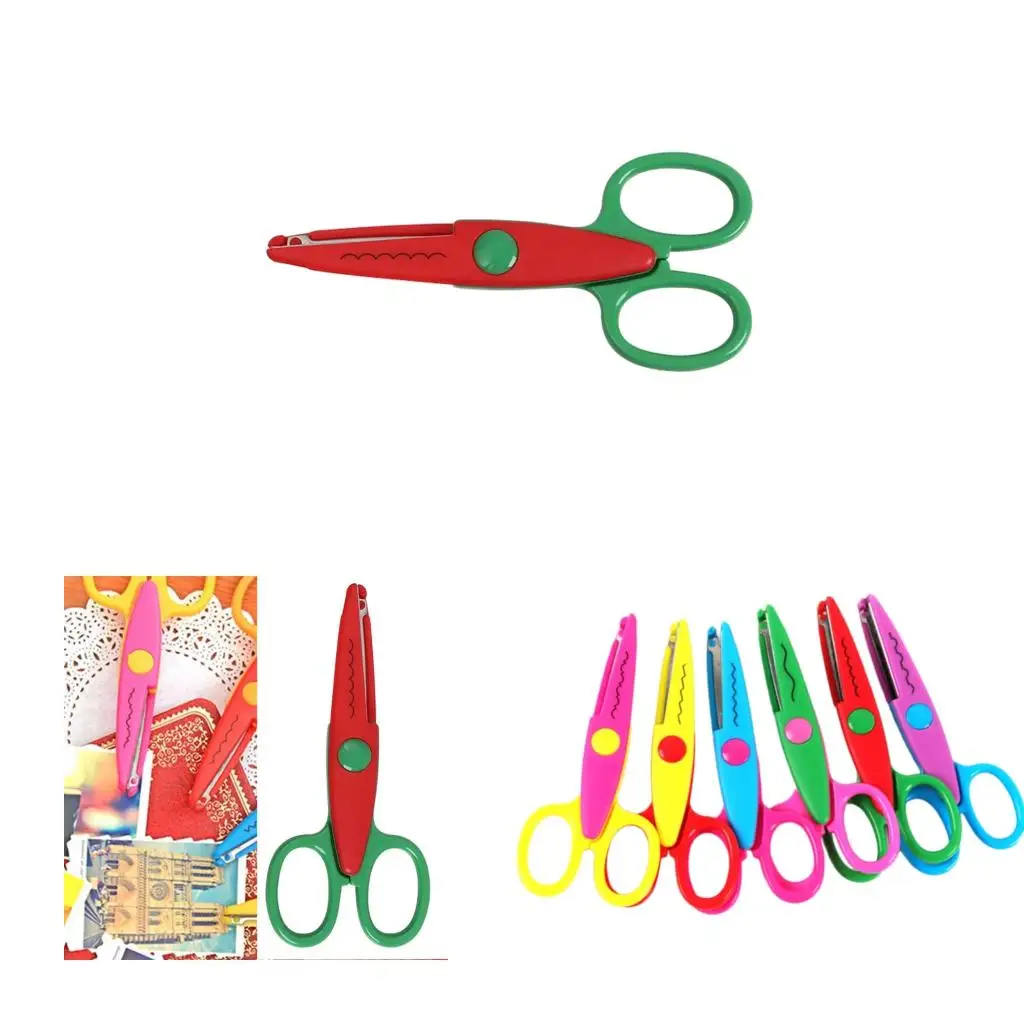 Pack Of 6 Safety Scissors Kids Scissors Comfortable Grip Craft Scissors for Card Making Scrapbooking School Art Craft