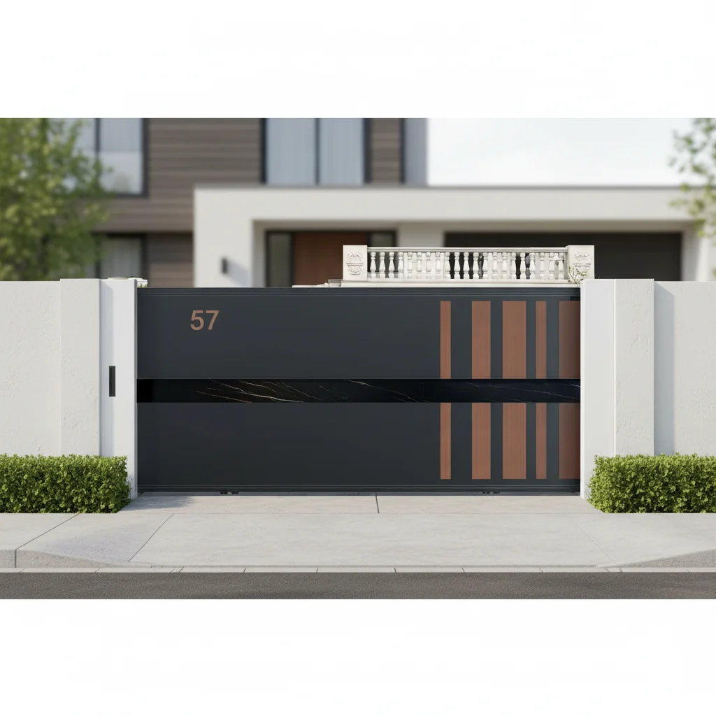 

Автоматическая раздвижная система ворот для подъездной дорожки из алюминия с электроприводом