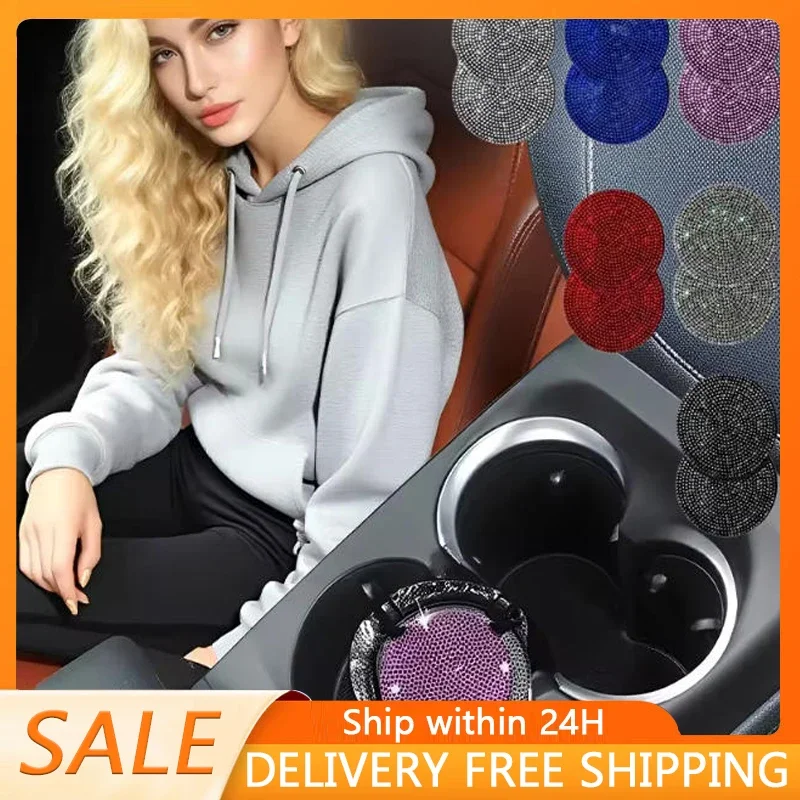Diamant Auto Untersetzer Wasser Tasse Slot Nicht-Slip Matte Bling Gadget Silica Pad Tasse Halter Matte Auto Innen Dekoration zubehör