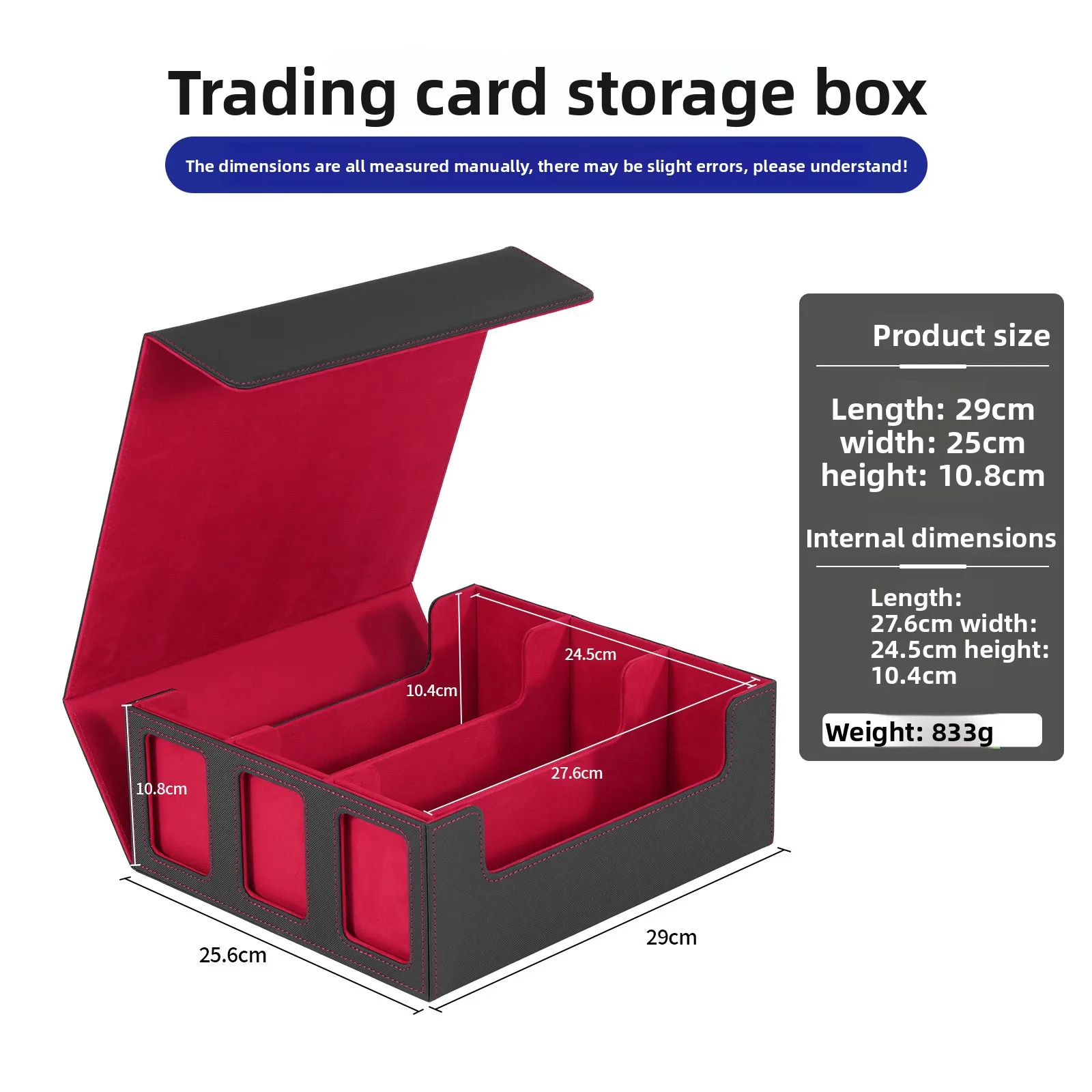 Boîte à cartes à fenêtre magnétique à trois rangées, boîte de rangement de cartes multifonction de grande capacité, jeu Pokémon King, offre spéciale