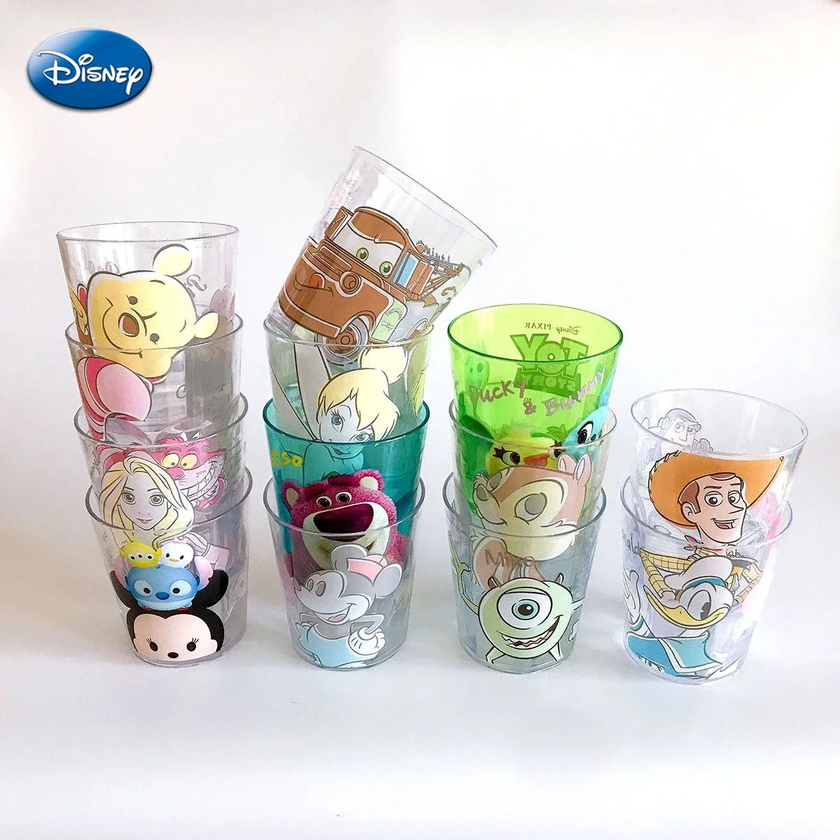 Disney Series Kids Cup Mickey Minnie Mouse Children Drink Water Milk Mug Mouthwash Cup Pooh McQueen Cartoon Teeth Cylinder Cup view 3