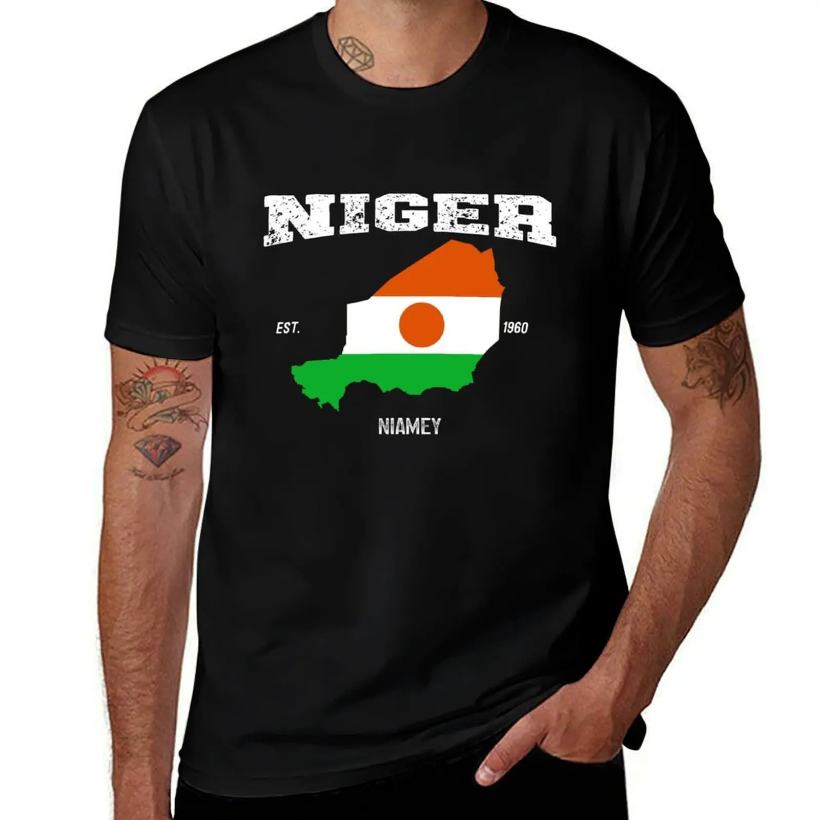 

Niger Flag, Niger Map, Nigerien National Flag T-Shirt cotton t shirt pack man t shirts graphic T-Shirt