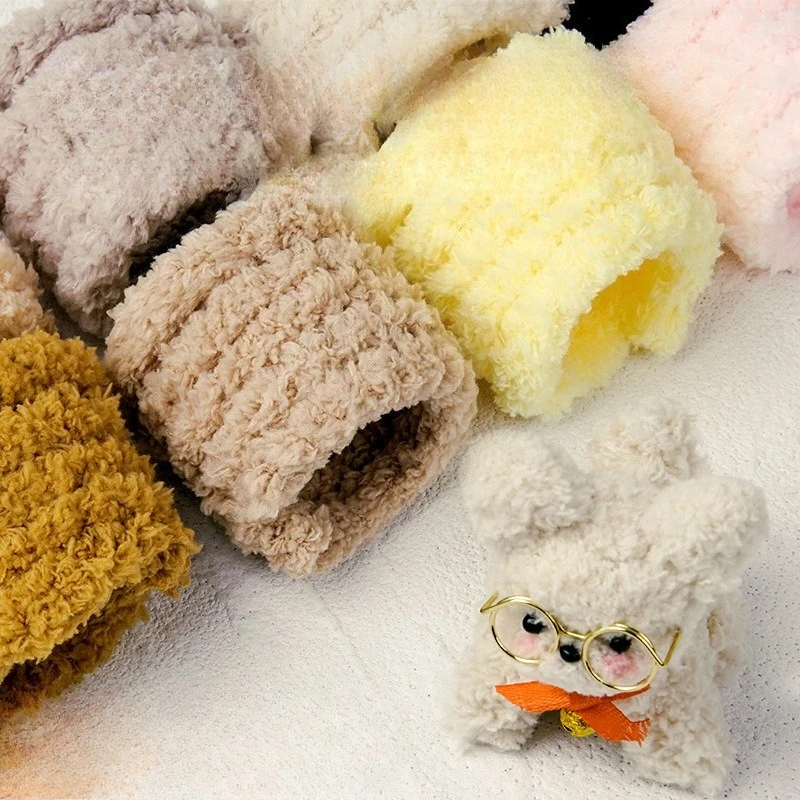 15mm Ultra-thick Dense Plush Wool Coral Twist Stick Pipe Cleaners for Flower Crafts Chenille Stem Kid DIY Material Plush Strips
