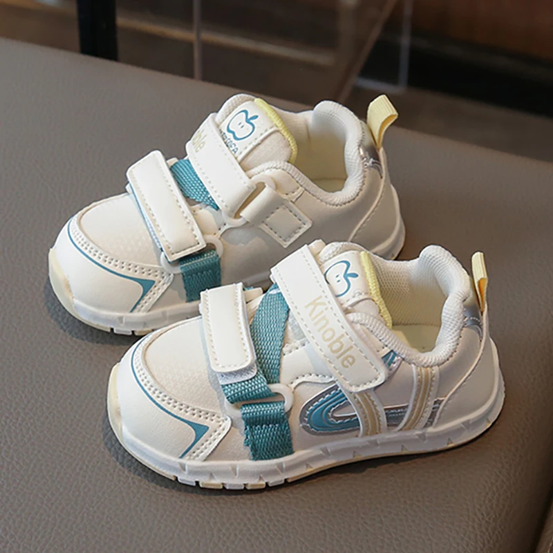 

PU Leather Sport Shoes For Children 2025 Trend Fashion Toddler Kid's Sneakers Ergonomics Soft-soled Baby Boy's Girl's Sneakers