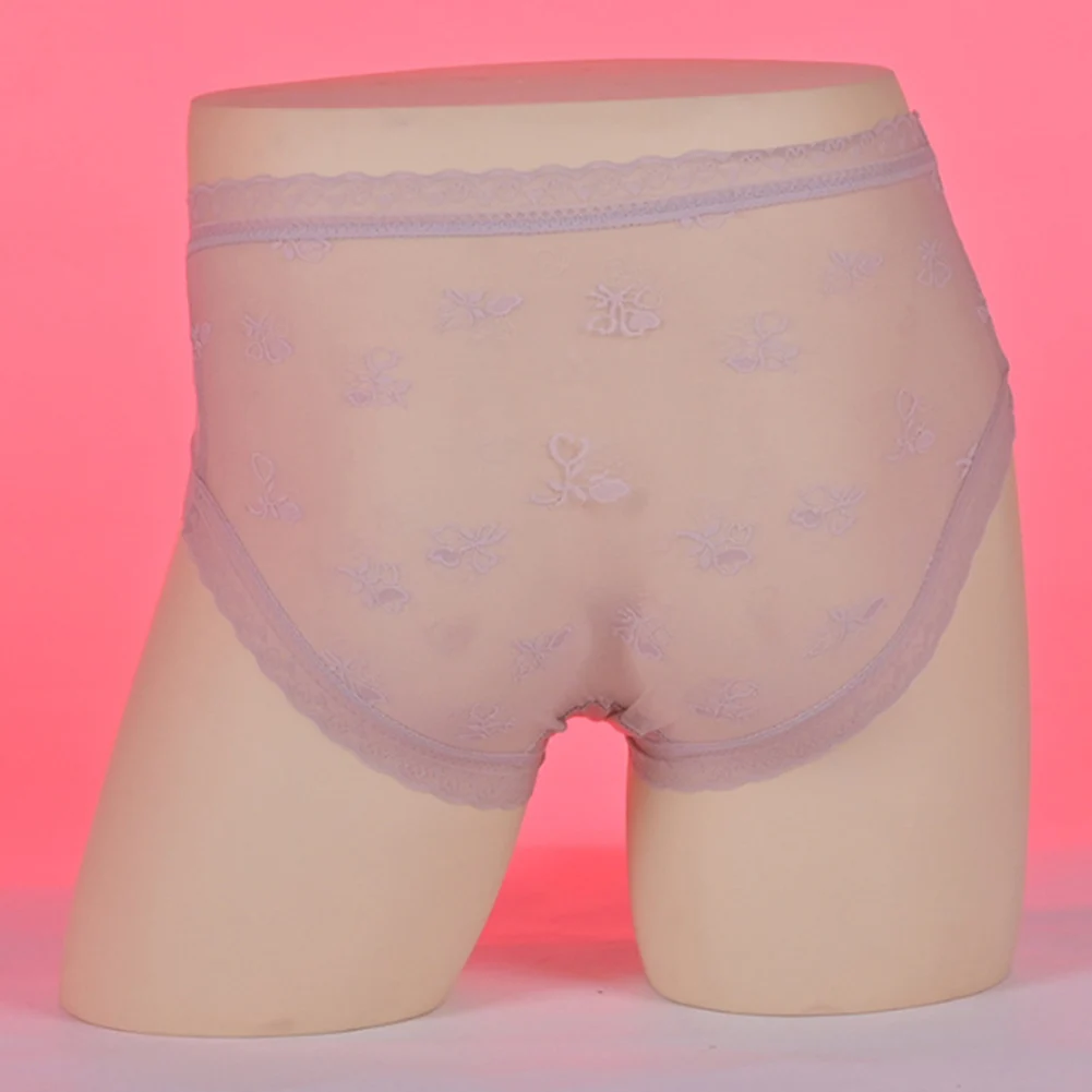 Men Sissy Egg Pouch Brief Mid Rise Sexy Lingerie Lace Splicing Soft Gay Underwear Breathable Underpants Extreme Men's Panties