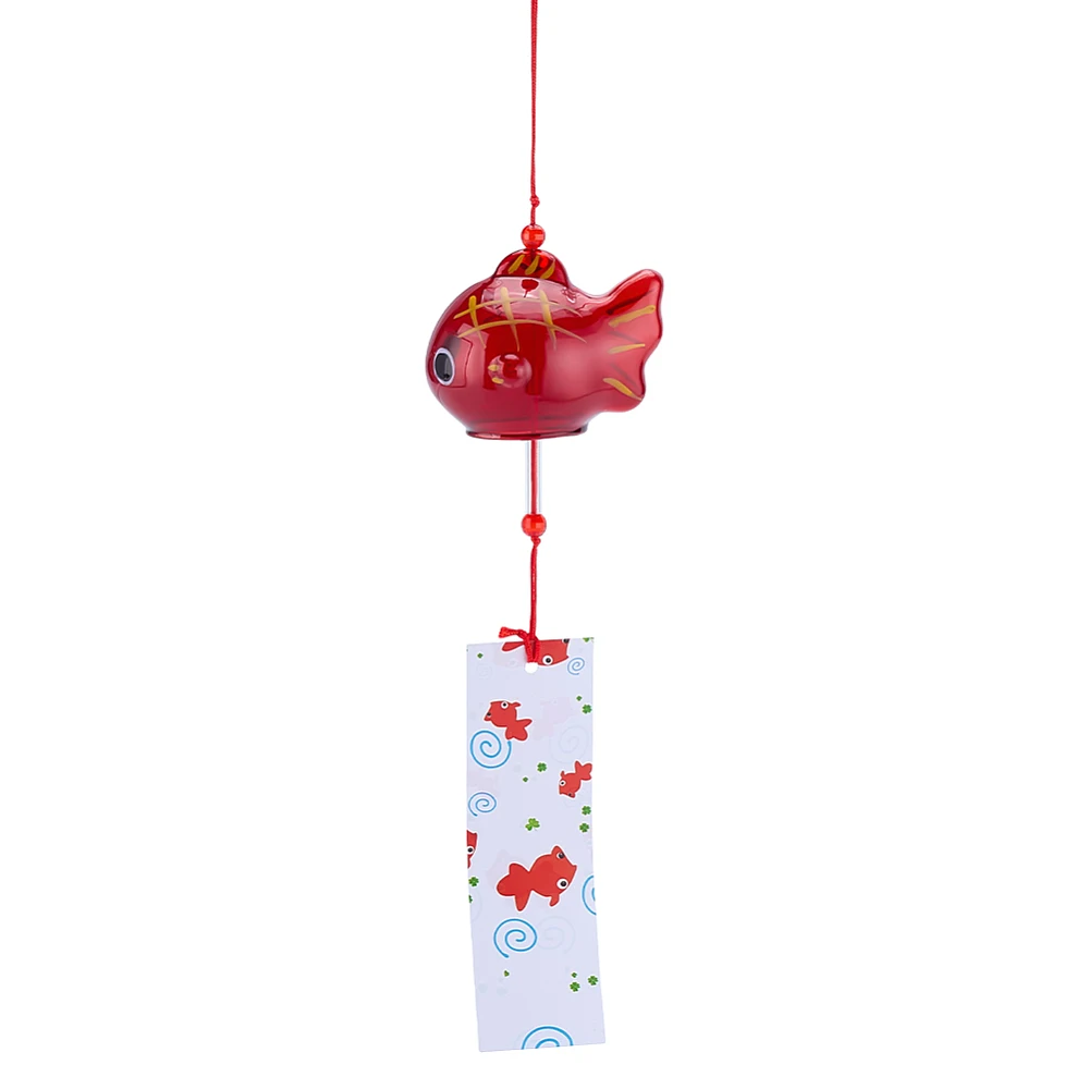 Wind Chimes Red Wind Bells Handmade Hanging Pendants Ornament for Spring Birthday Festival Gift Home Bedroom Garden Courtyard