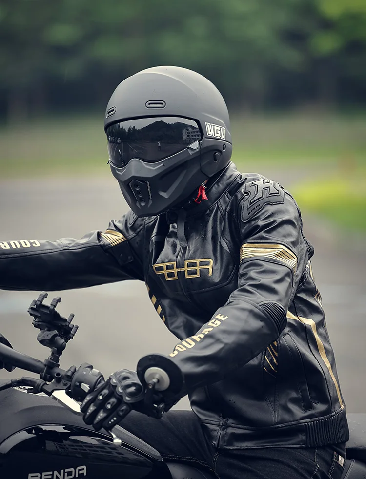 Convertible Motorcycle Helmet 3C Certified Comfortable Ventilated Safe Helmet for Adult Riding All Seasons
