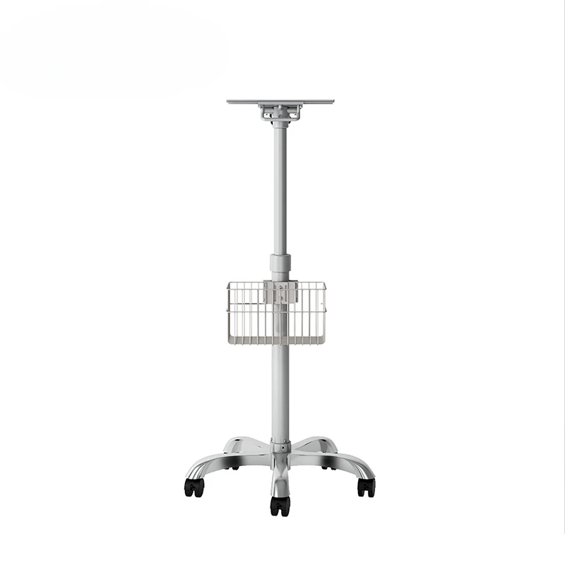 For Height Adjustable Aluminum Medical Patient Monitor Trolley For Hospitals