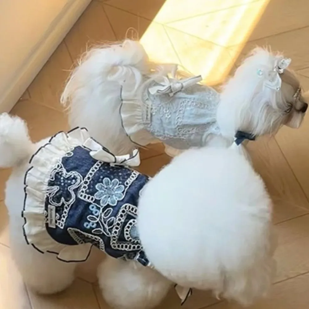 

Cute Luxury Pet Princess Dress Elegant Fashion Dog Skirt Princess Style Comfortable Puppy Summer Clothes Summer