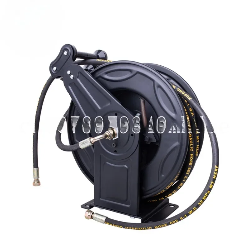 Automatic Retracting Metal Hose Reel Garden Wall Mount Stainless Steel Hose Reel Air Carwash High Pressure Washer Hose Reel