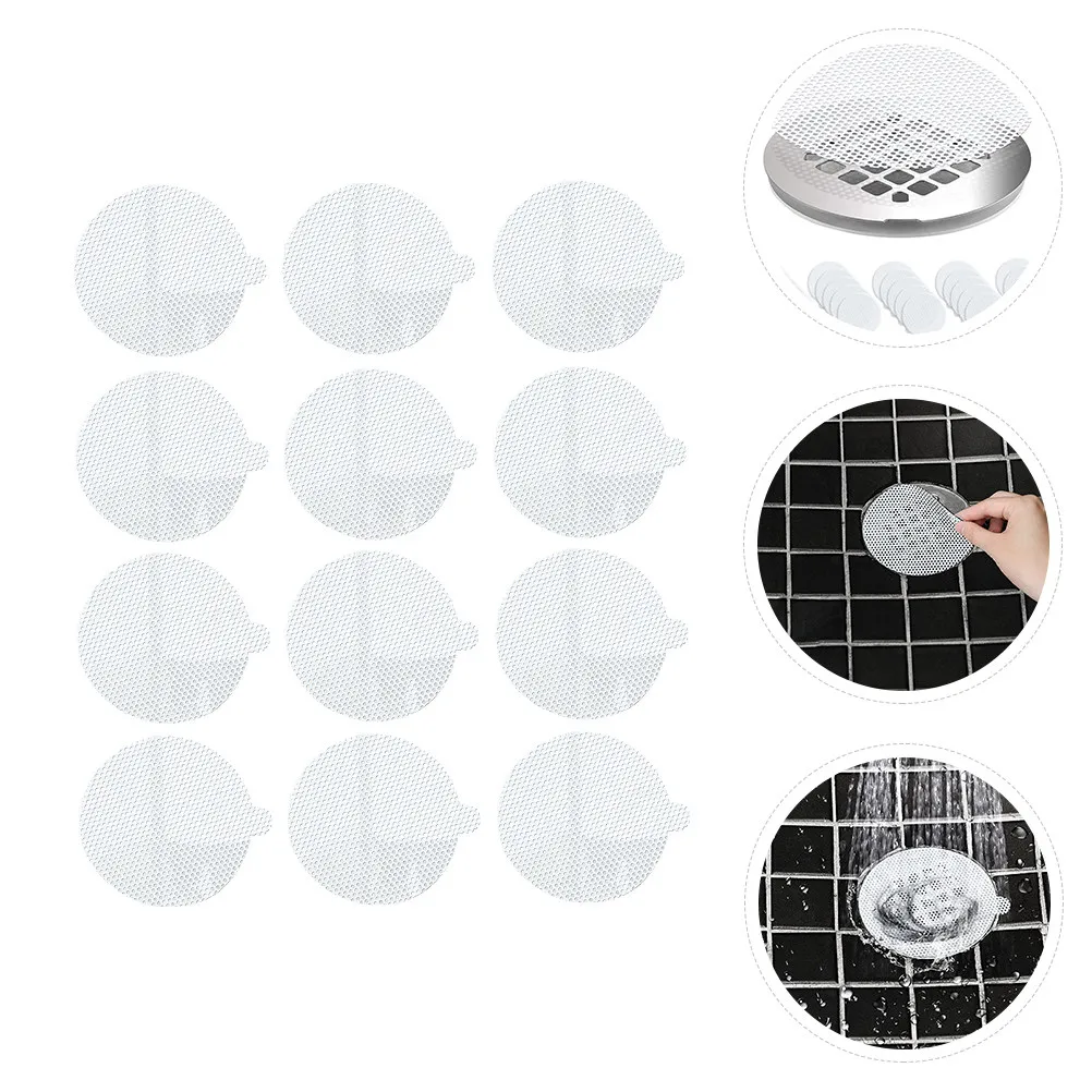 

25Pcs Floor Drain Filtering Sticker High-Grade PVC Disposable Hair Catcher for Bathroom Kitchen Bar Hotel Home Anti-Blocking