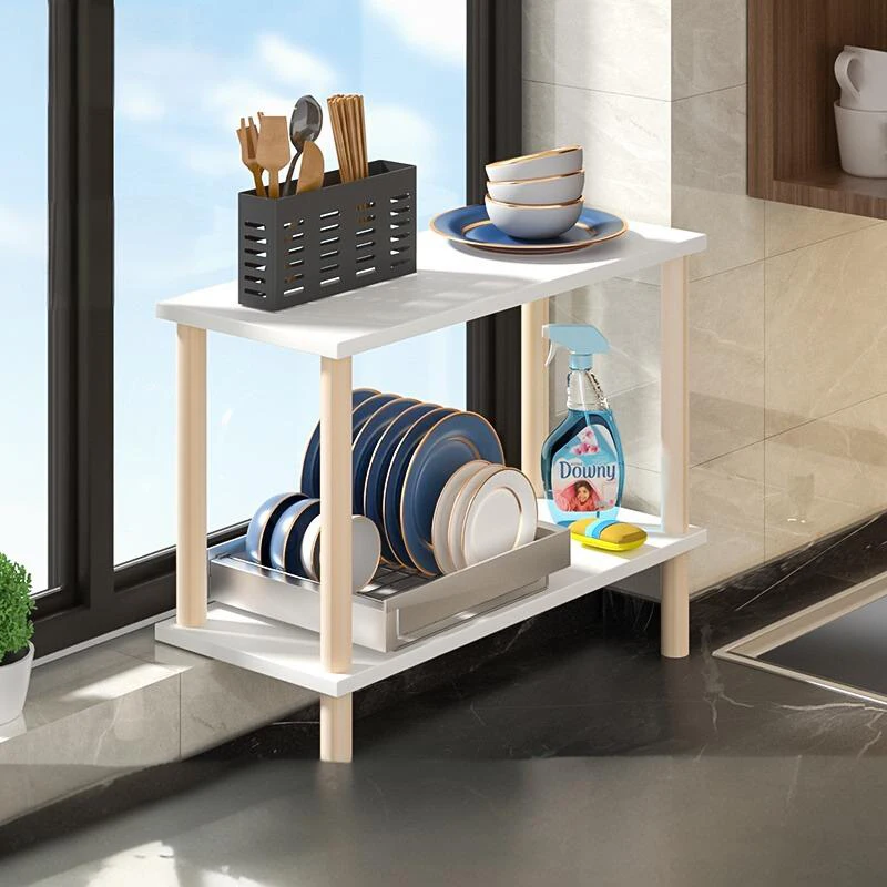 

2-Tier Kitchen Window Sill Extender Shelf Plate Board Extend Countertop Space Kitchen Organization Storage for Narrow Windows