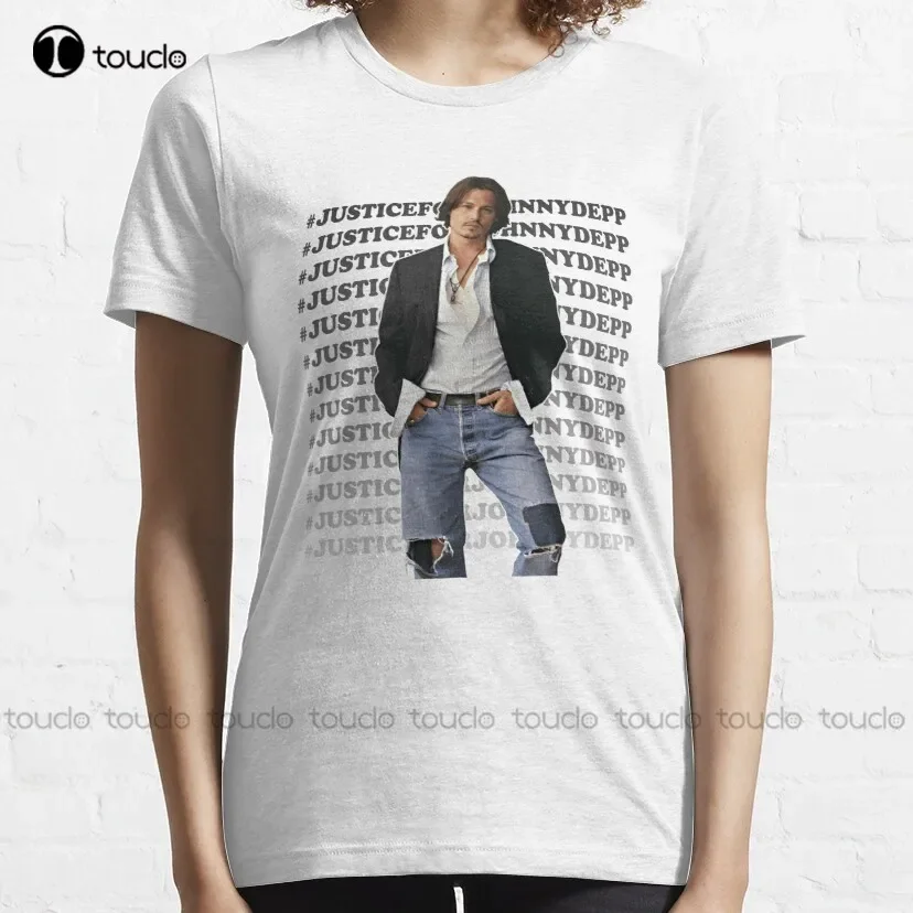 Justice For Johnny Depp Classic T-Shirt Kids White Tshirt Women Shirts Digital Printing Harajuku Streetwear Xs-5Xl Cartoon Tee