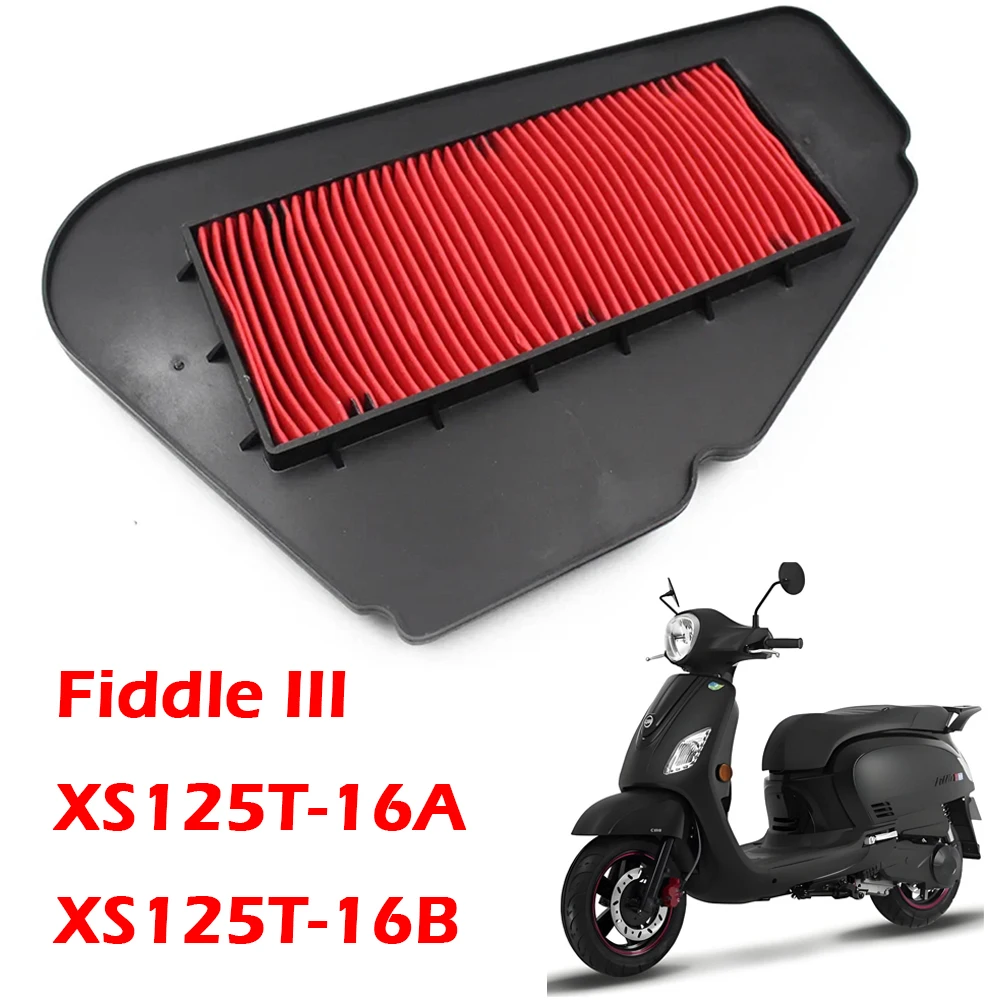 Motorcycle Engine Air Filter Cleaner Air Intake Filter Element For SYM FIDDLE Ⅲ Fiddle3 XS125T-16A XS125T-16B 17211-XGA-000