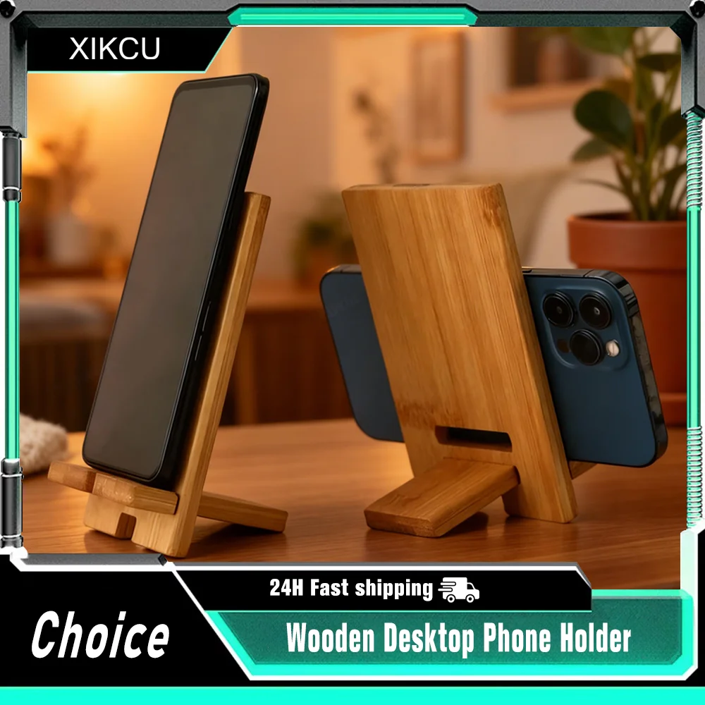 

Wooden Desktop Phone Holder Lazy Phone Stand Smartphone Charging Stand Lazy Phone Bracket Mobilephone Support Tablet Stand
