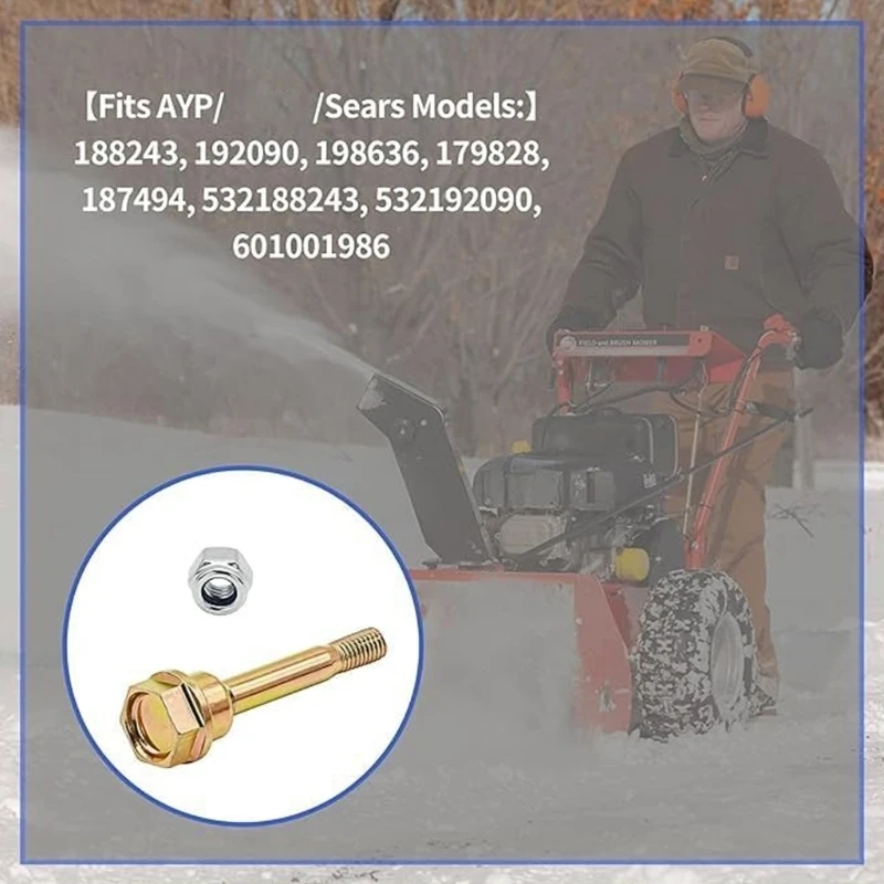 Y6GD 5Pieces Shear Pin and Nut Maintenance Set for 532192090 Snow Blower Repair