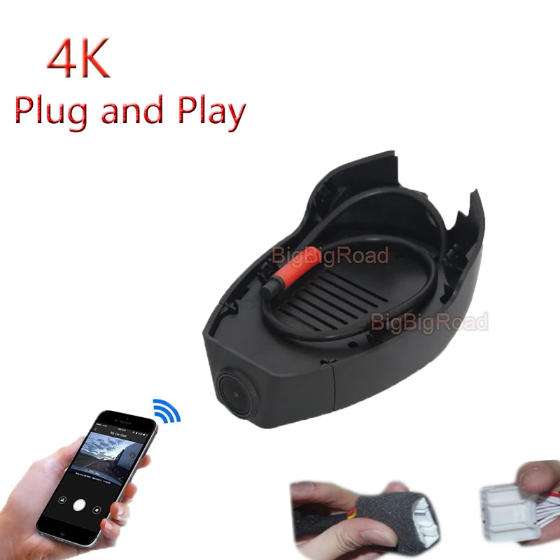4K Plug And Play For Volvo V60 2020 2021 S60 2020 Car Wifi DVR Driving Video Recorder Dash Camera FHD 2160P