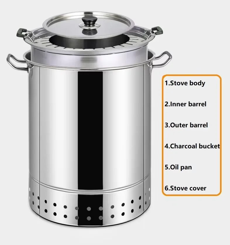 Wholesales Outdoor Used Grill Set Best Quality Promotional Kebab Skewer Machine Rollover Free Stereoscopic  Kamado