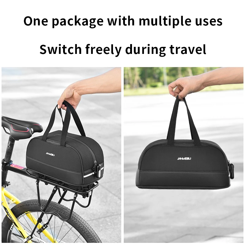 ANMEILU Waterproof Back Rack Carrier rack bag Large Capacity Trunk 9L Cycling Seat Tail Rear Pouch Bag Durable Motorcycle Bag