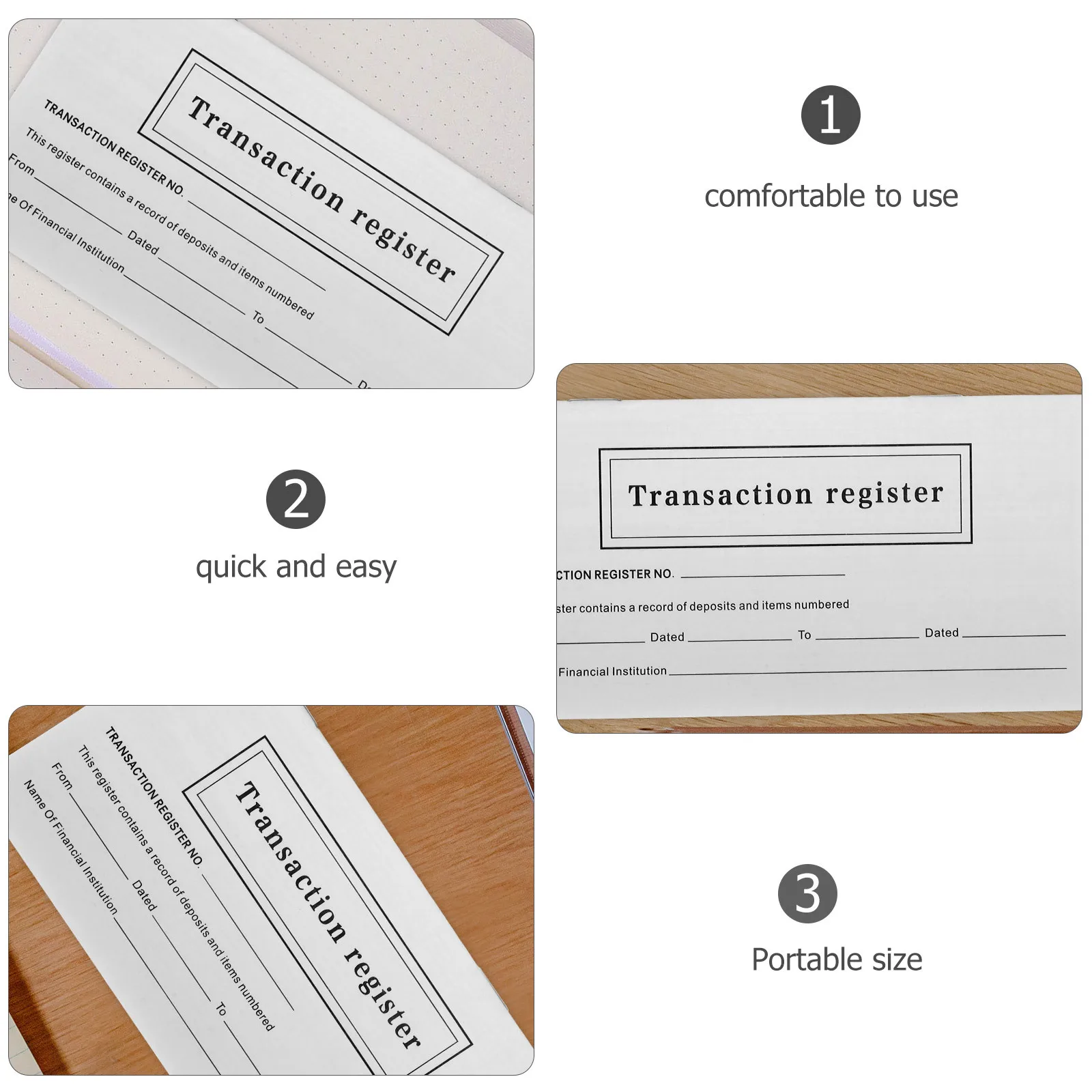 10 registratori di transazioni di controllo Pratico quaderno di assegni Organizzatore per situazioni finanziarie per il budget e la gestione della valuta