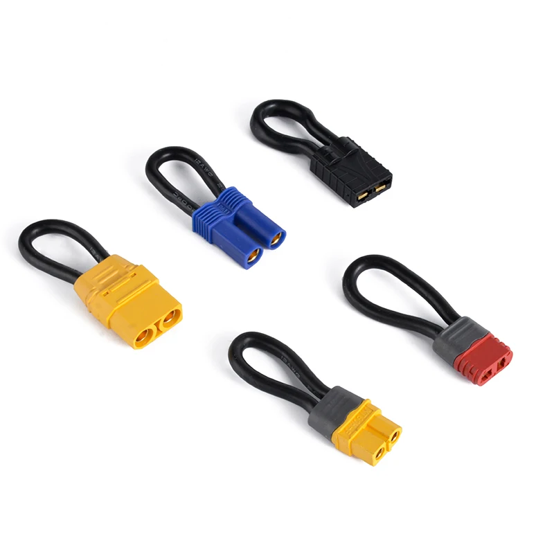 1 Pcs Bind Plug Loop Connector Short Circut battery Jumper Cable with Tamiya Deans XT30 XT60 XT90 XT90S EC3 EC5 Trx HXT JR Plug