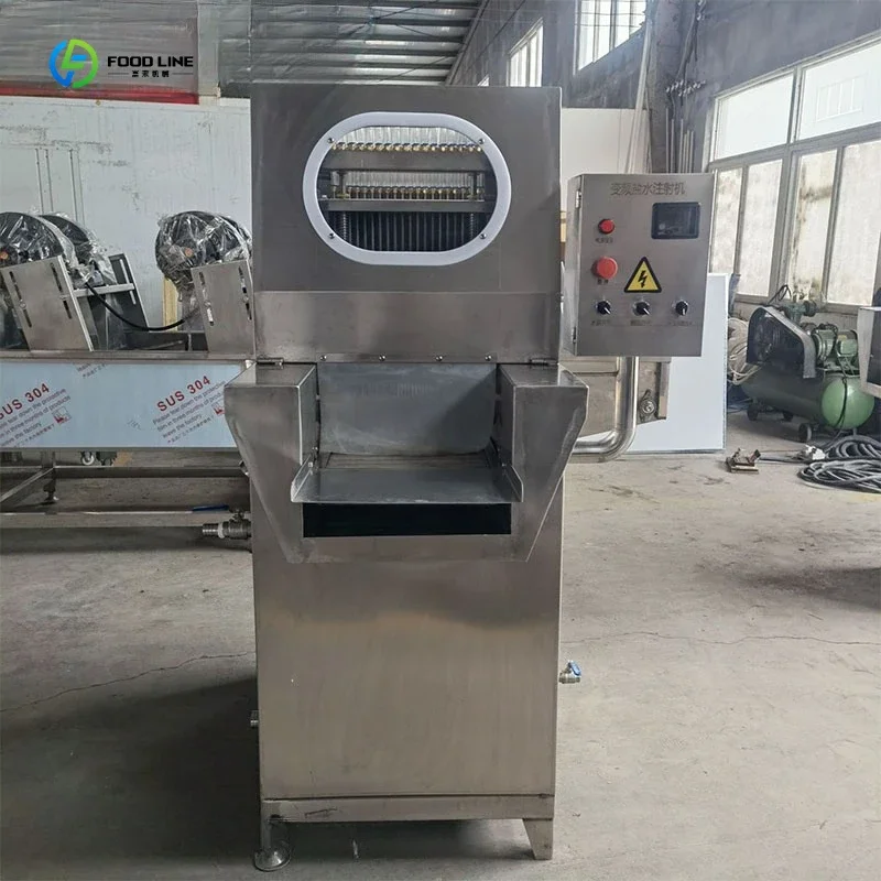 Automatic Meat Saline Injection Machine Commercial Brine Injector For Beef Pork Chicken Marinating FL Customized