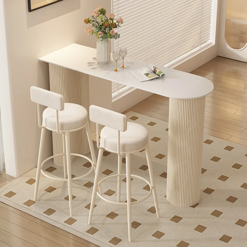 スレートハイバーテーブルチェアセットバルコニーパーティション高級ホームミニカジュアルバーロングテーブルダイニングルームカフェテーブルホーム家具