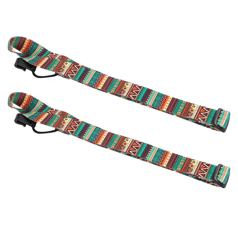 2PCS Premium Adjustable Length Ukulele Strap Nylon + Polyester Colorful Shoulder Strap Guitar Strap Performance