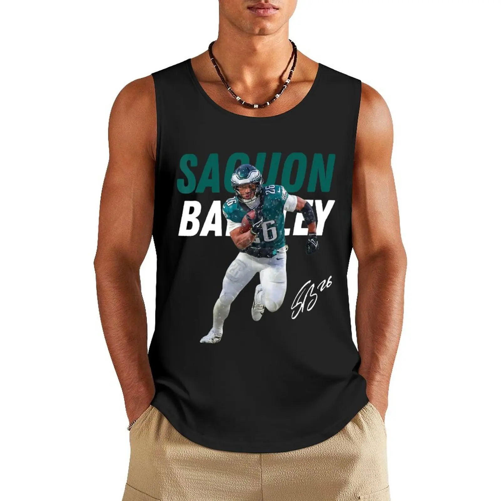 

Saquon Barkley Tank Top Men's sleeveless gym shirts men gym gym for men