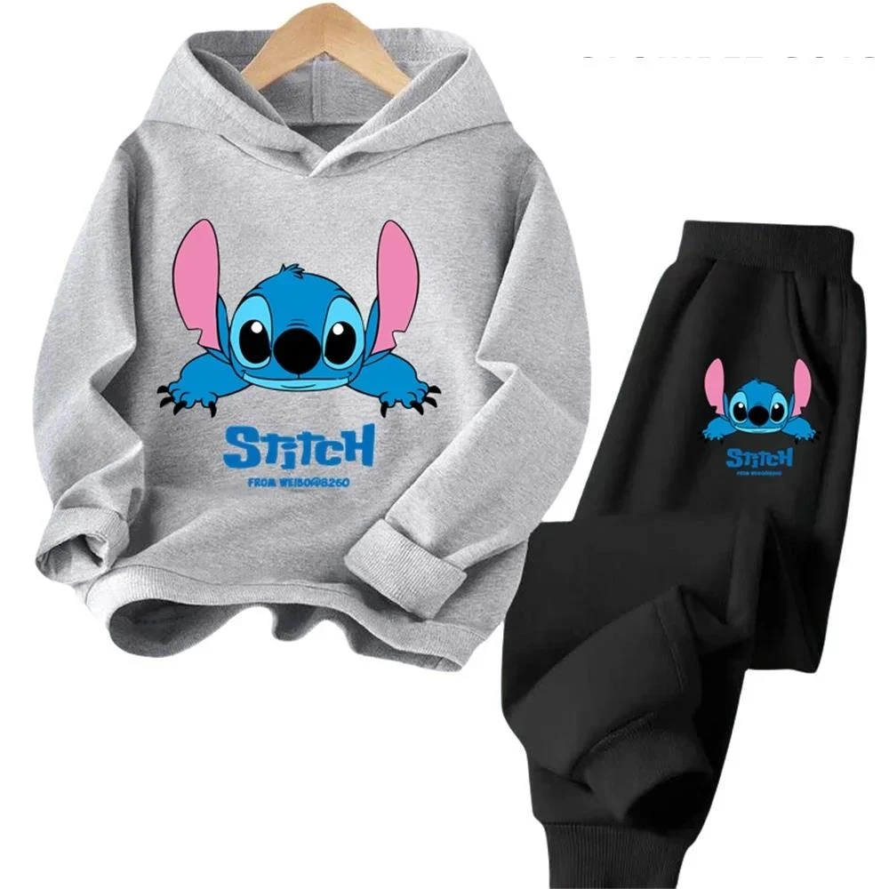 Disney Stitch Children's Street Fashion Sweater Boys Girls Tops Children's Sports Trucksuit Pullover Outdoor Sports Sonic Hoodie