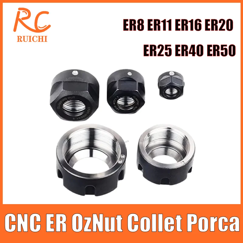 CNC ER OzNut Collet Porca Er8 ER11 ER16 ER20 ER25 ER40 Er32 Um/M/A Nut Sk10 Sk06 Ger16 Ger20 Oz20 Isoer16ms Oz25 Collet Nut