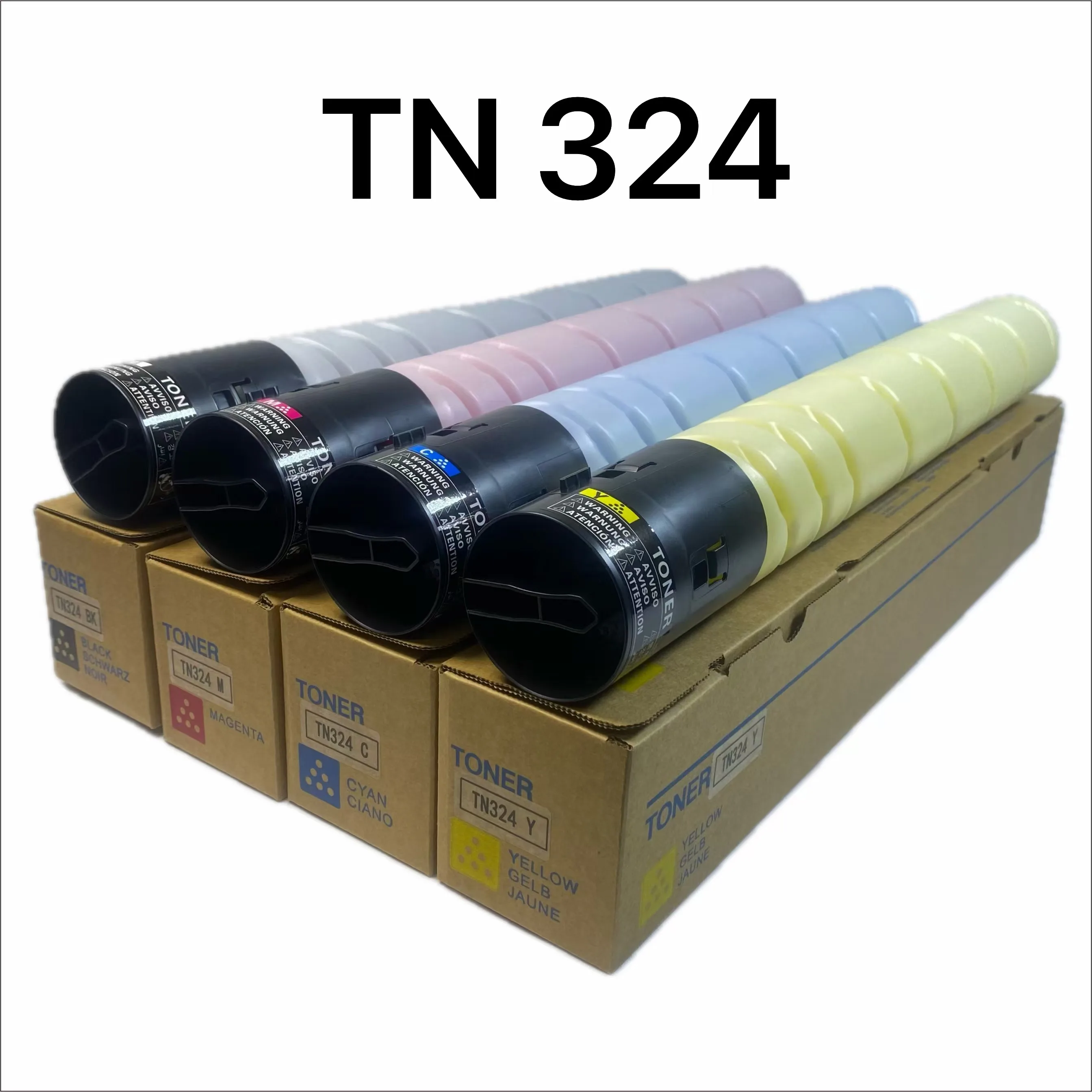 TN324 Copier Toner Cartridge Compatible for Konica Minolta Bizhub C225 258 308 368 Refill Toner Cartridge CMYK 1pcs