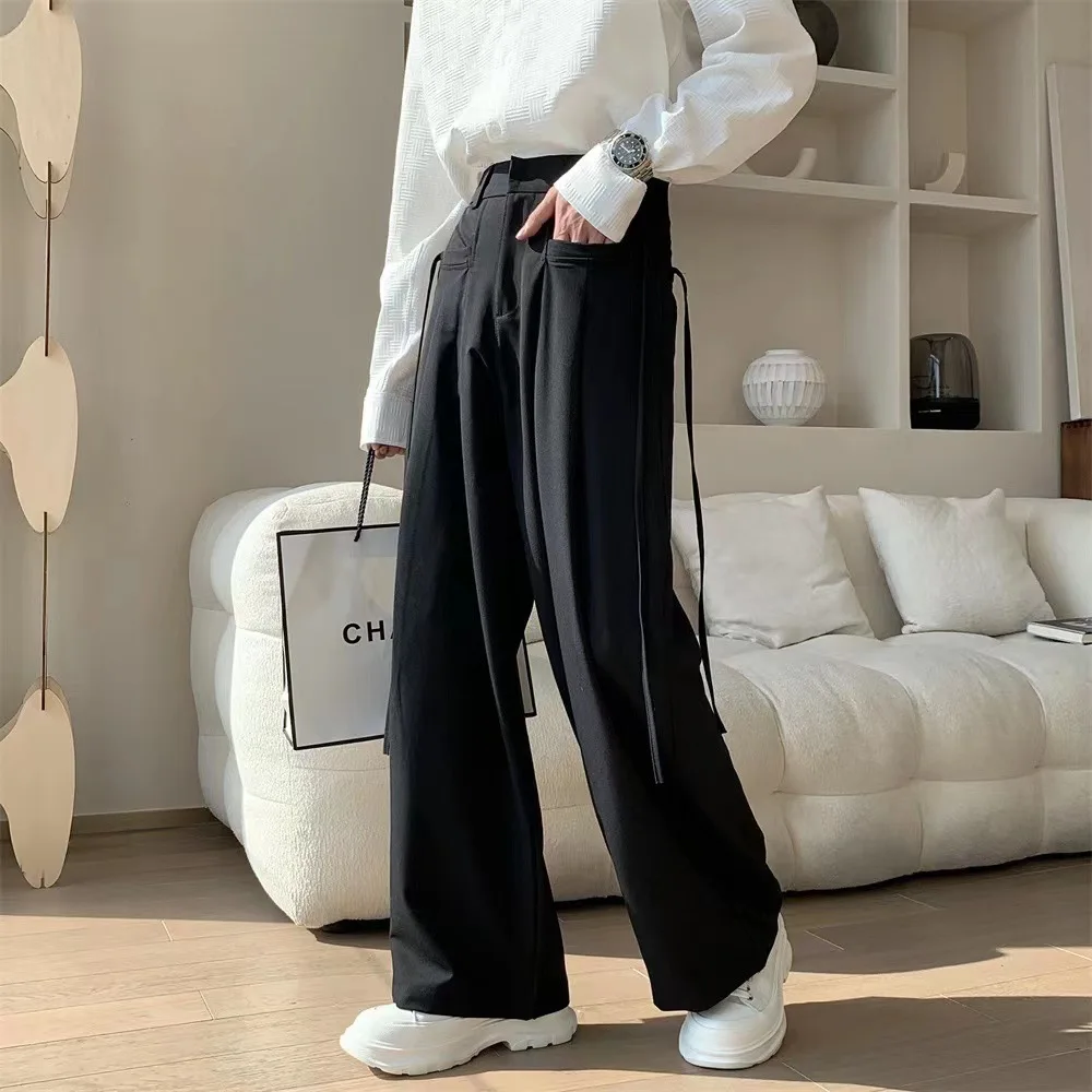 

TRSYPHXM 2024.10.20 new Handsome pants, cool style men's Italian style trousers, straight leg loose wide leg pants