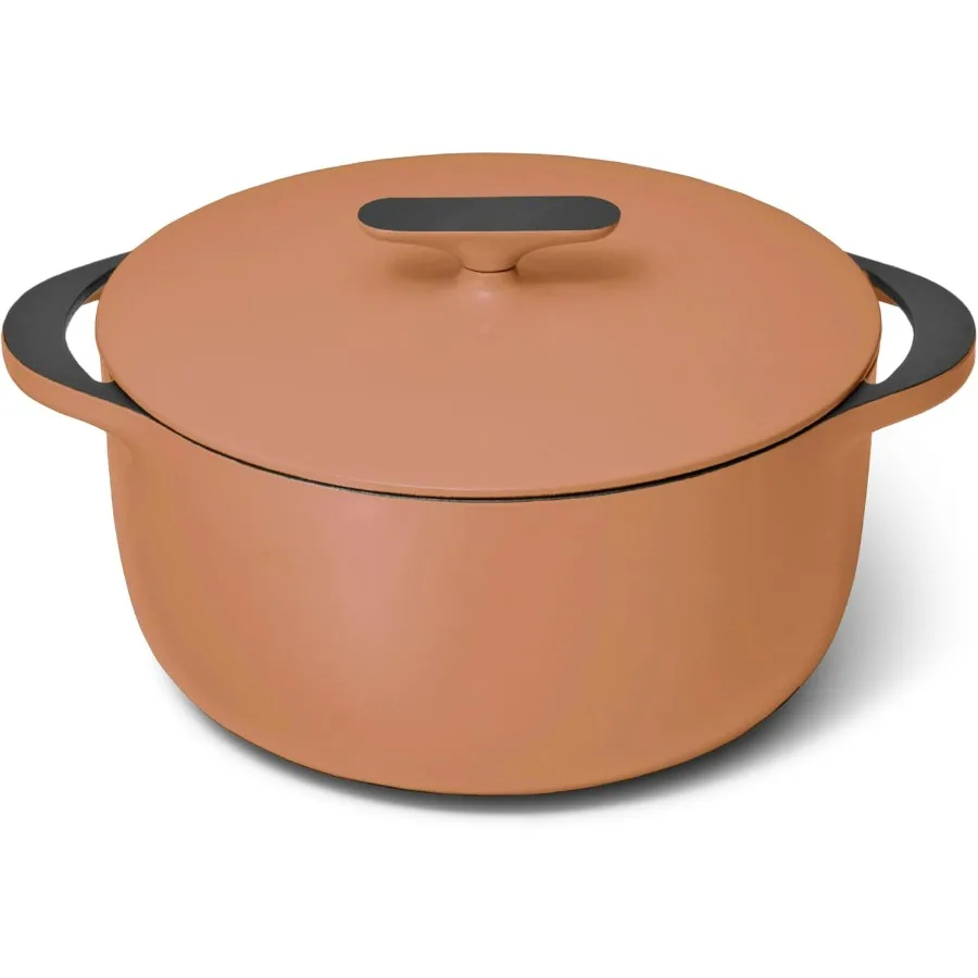 

Эмалированная голландская духовка 6,5 qt Чугунная голландская духовка с крышкой 3-слойное эмалированное покрытие Приправа не требуется Совместимость со всеми плитами