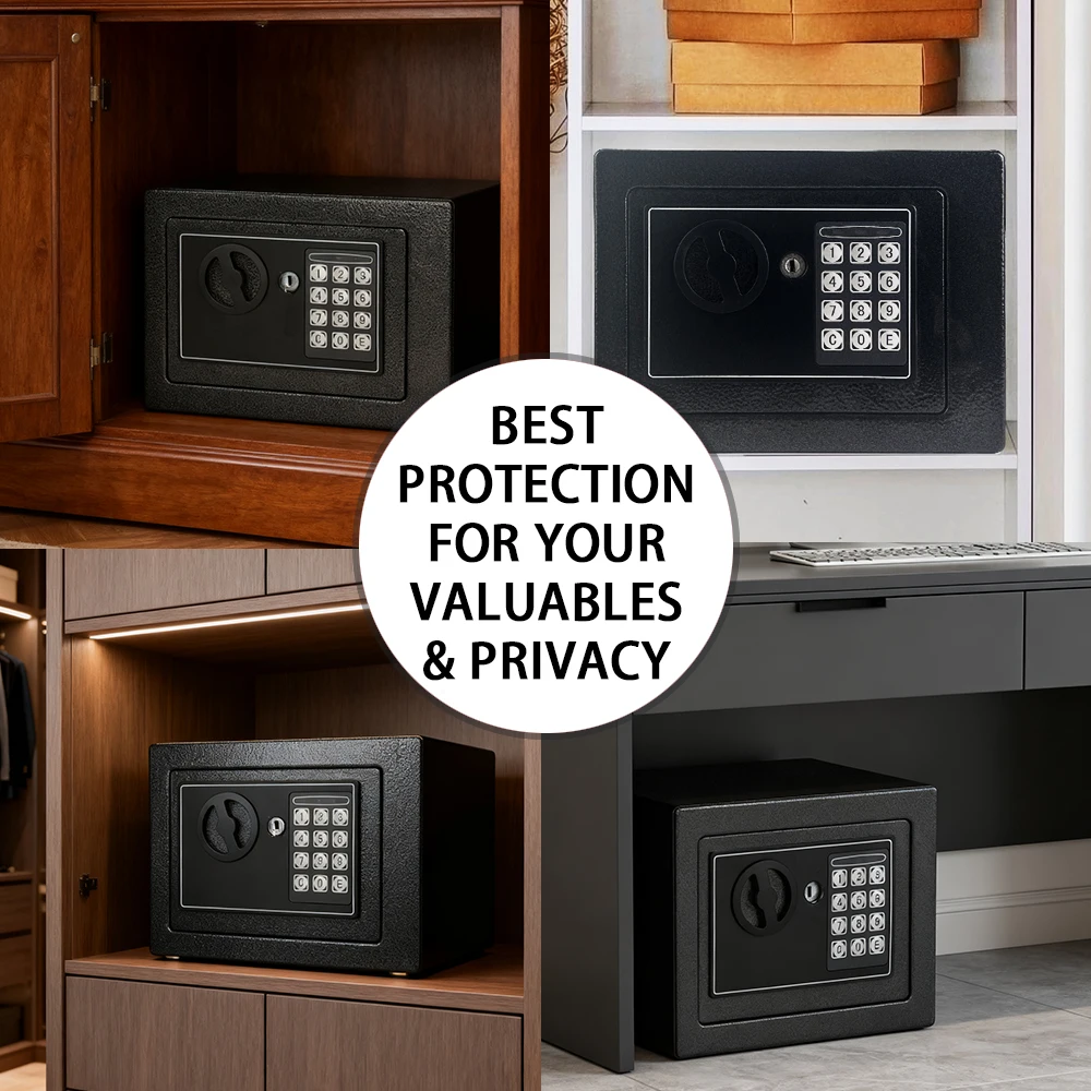 Ireproof Safes with Fireproof Money Bag Sensor Light Digital Keypad Home Safe Adjustable Shelf Security Safe - Image 6