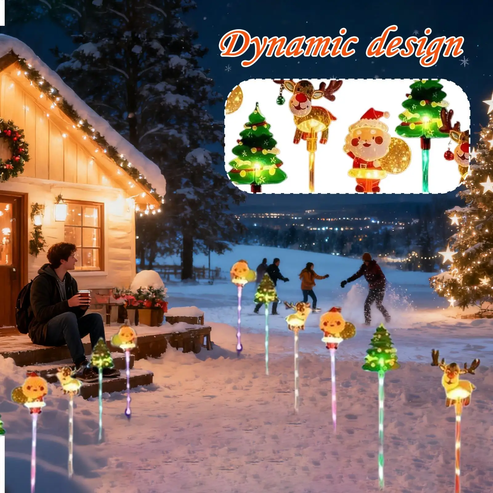 أضواء عيد الميلاد الشمسية الرنة ساحة حصة في الهواء الطلق إضاءة مقاومة للماء ديكور لحديقة الحديقة فناء مهرجان عطلة لوازم الحفلات