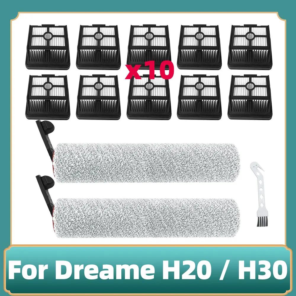 Compatible For Dreame H20 / H30 Vacuum Cleaner Main Roller Brush Heap Filter Accessories Replacement Attachment Spare Parts