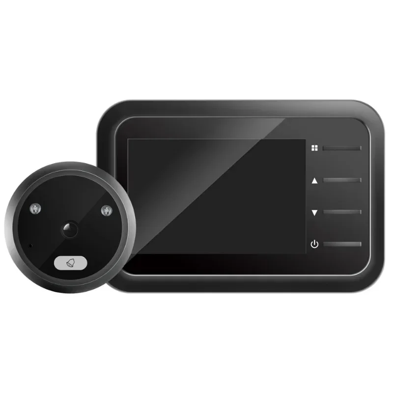 LCD Vídeo Peephole Campainha Câmera, IR Visão Noturna, Vídeo Eye Door Bell Visual, Casa Inteligente, Ao Ar Livre, 2,4"