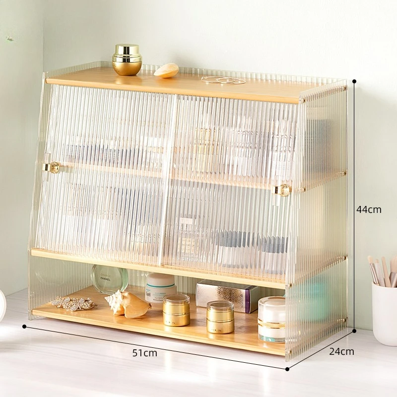 

4-Tier Rustic Bread Box & Coffee Cup Organizer - Durable Countertop Storage with Locking Lids, Kitchen Counter Decor for Pantry