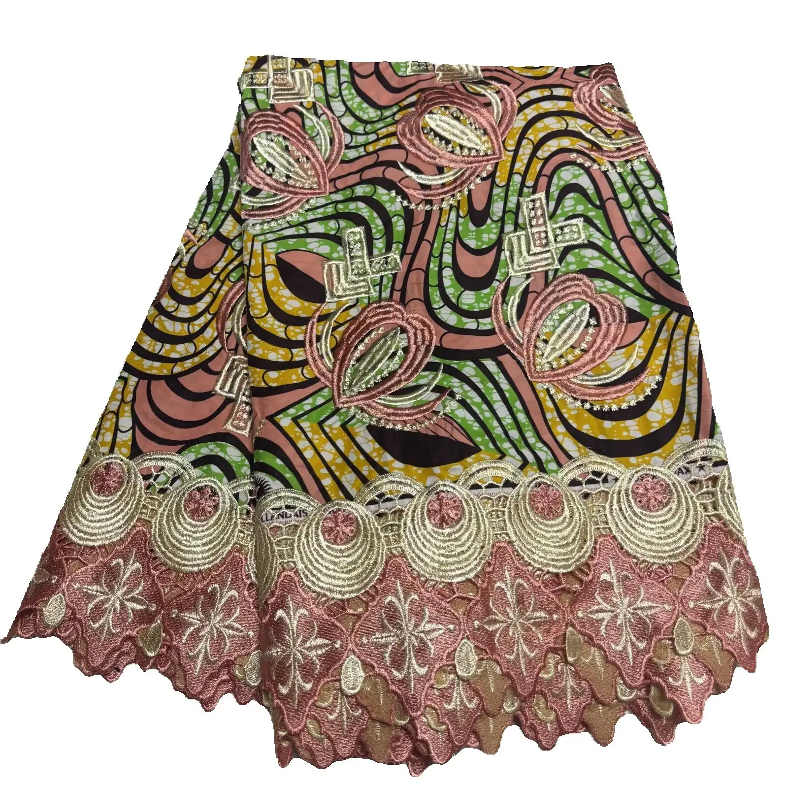 

High Quality Guipure Embroidery African Wax Lace Fabric 2025 French Lace For Women Dress 6 Yards Ankara