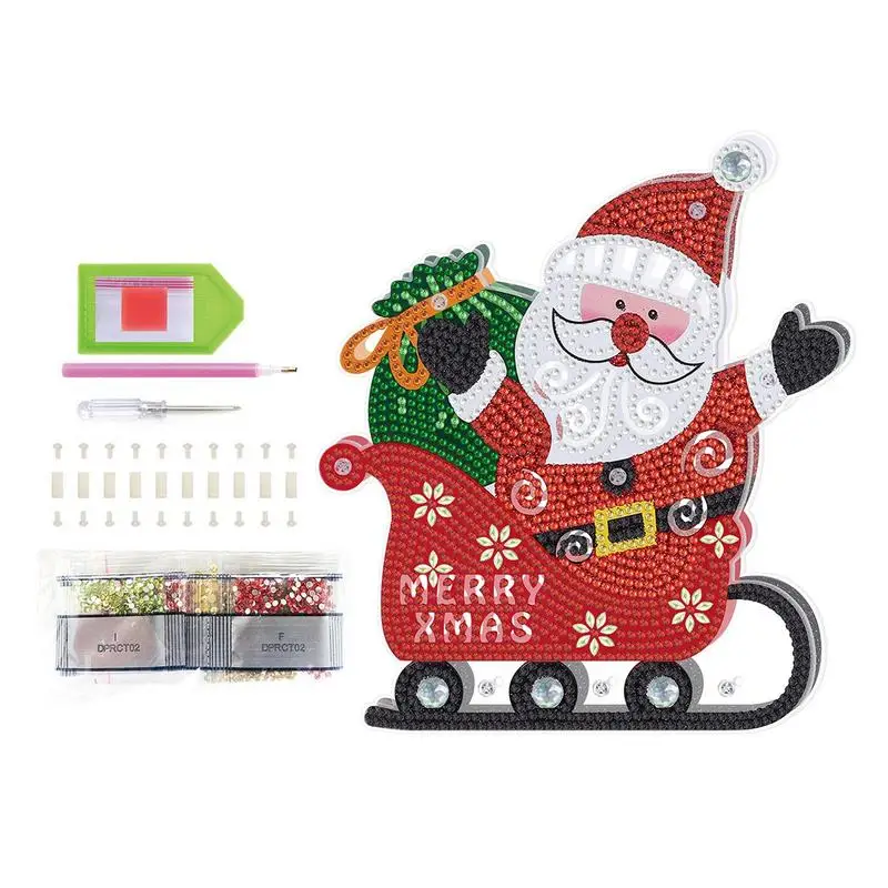 

Led Crystal Rhinestone Christmas Art Kits Christmas Crystal Rhinestone Craft Painting Kit Full Round Drill Crystal Rhinestone