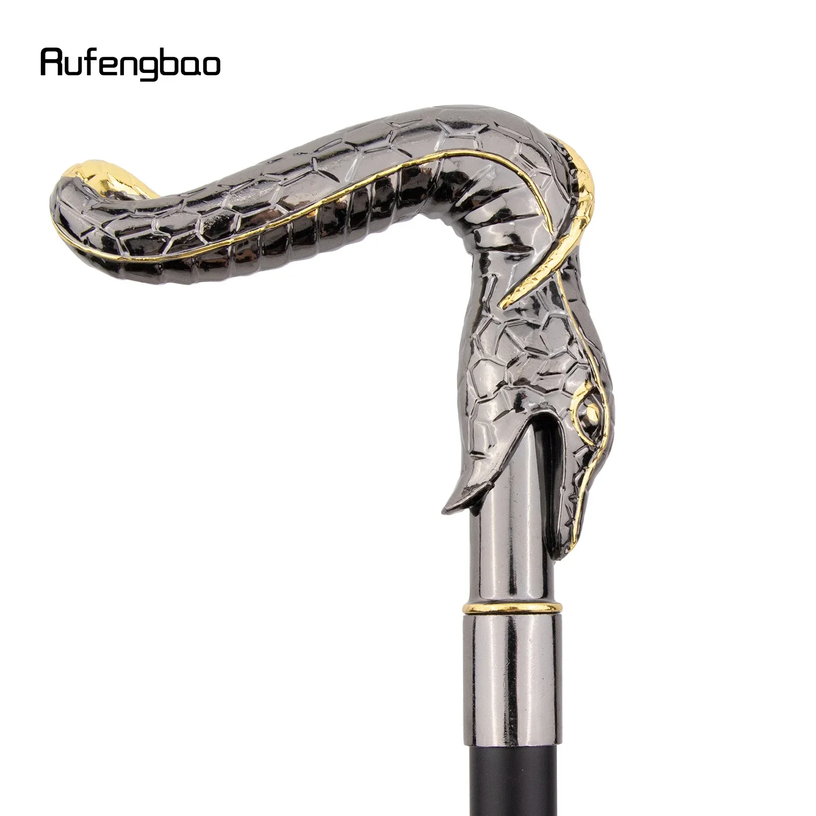 الذهبي الأسود الأفعى موضة عصا للمشي ديكور مصاص دماء تأثيري خمر حفلة عصرية قصب هالوين Crosier 93 سنتيمتر