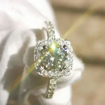 Luxury PT950 Platinum Ring VVS 1 Carat D Color Moissanite Diamond Ring Wedding Band for Women Fine Jewelry Accessories
