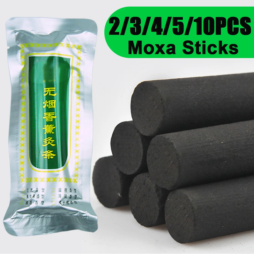 

2/3/4/5/8/10PCS Smokeless Mugwort Rolls Sealed Package Moxibustion Stick Chinese Medicines Moxa Therapy Acupuncture Massage