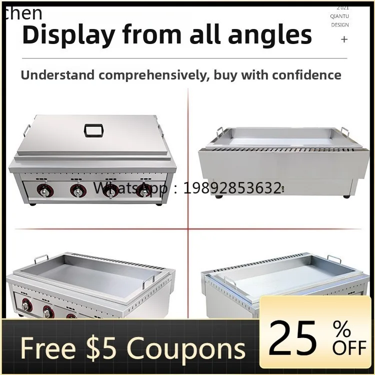 Electric Hot Pot Sticker Machine Stall Potato Pancake Pan Fried Dumpling Stove Fried Bun Pan Pancake Pan