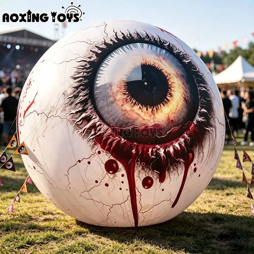 1-10m Giant Inflatable Eyeball Balloon , Hanging Halloween Eye Decoration for Advertising Bar Nightclub Stage