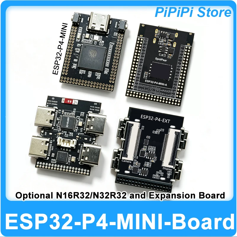 ESP32-P4 MINI Development Board RISC-V 32MB PSRAM 16MB/32MB Flash + ESP32-C6 Expansion Board WiFi6 BLE5 MIPI DSI CSI USB HUB